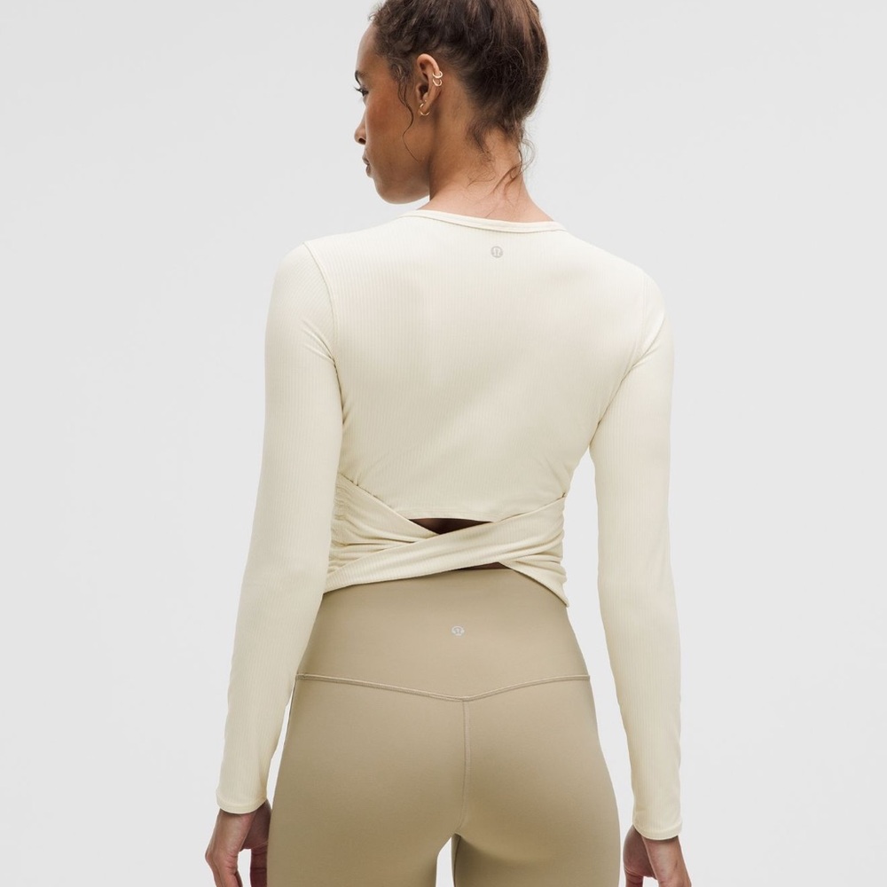 All it takes back twist ribbed long sleeve